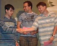 Ian Nepomniachtchi, Pavel Eljanov y Zoltan Almasi en el XV Abierto de Ajedrez Ordix del Clásico Maguncia Mainz 2008