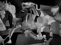 Animación del cuadro lienzo Guernica de Picasso en 3D