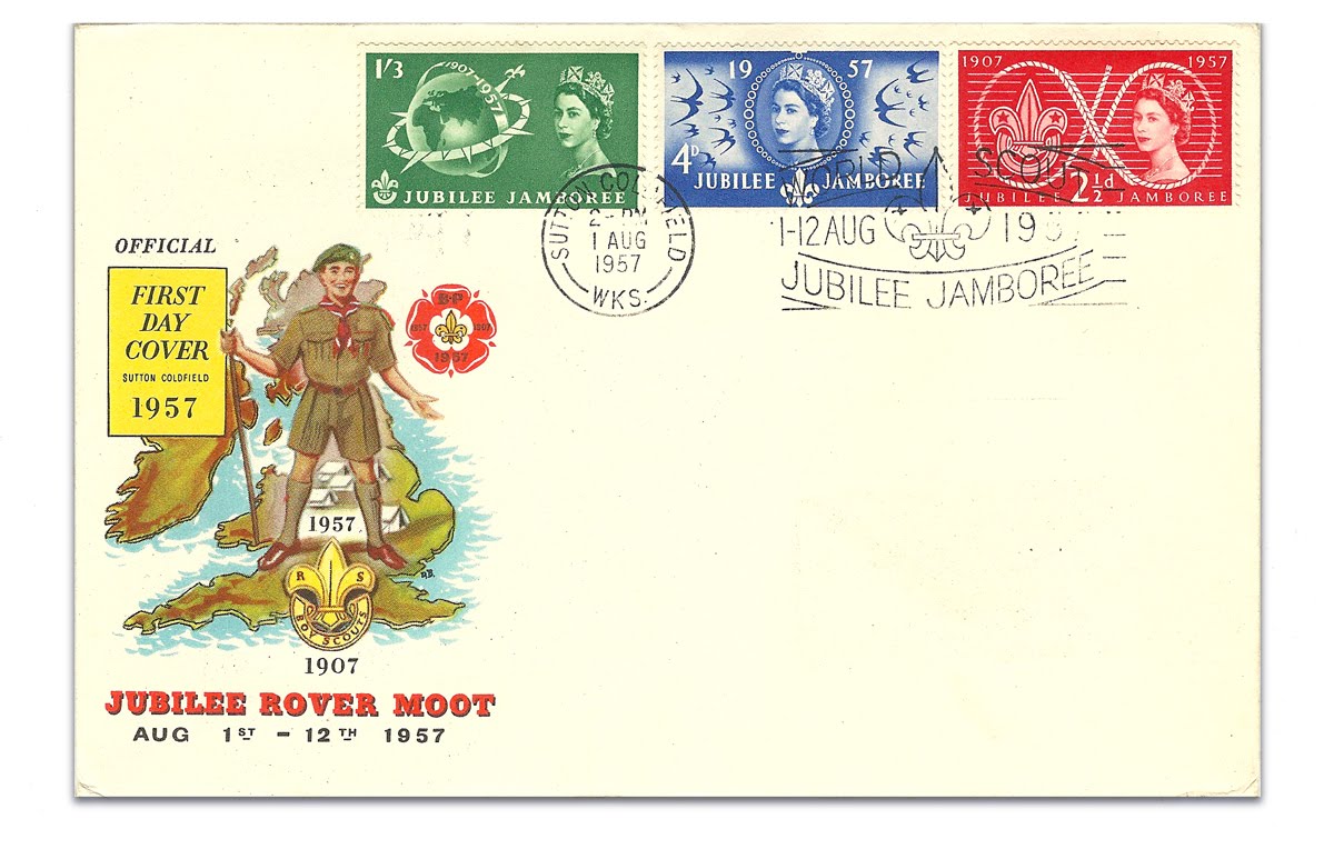 Birmingham Z 1957 World Scout Jubilee Jamboree Commemorative Stamps 2 Birmingham Z 1957 World Scout Jubilee Jamboree Commemorative Stamps 2