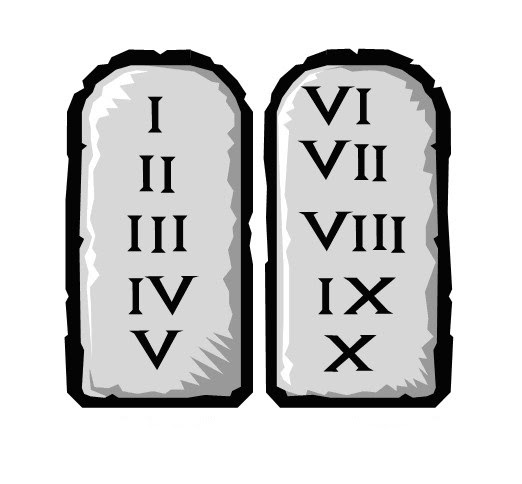 10 commandments tablets clipart