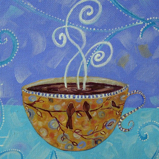 Dana Marie Art: Morning Bliss ~ Coffee House Art ~ Original Paintings