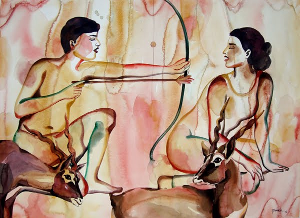 game of love ,21x28in wc onpaper,2010