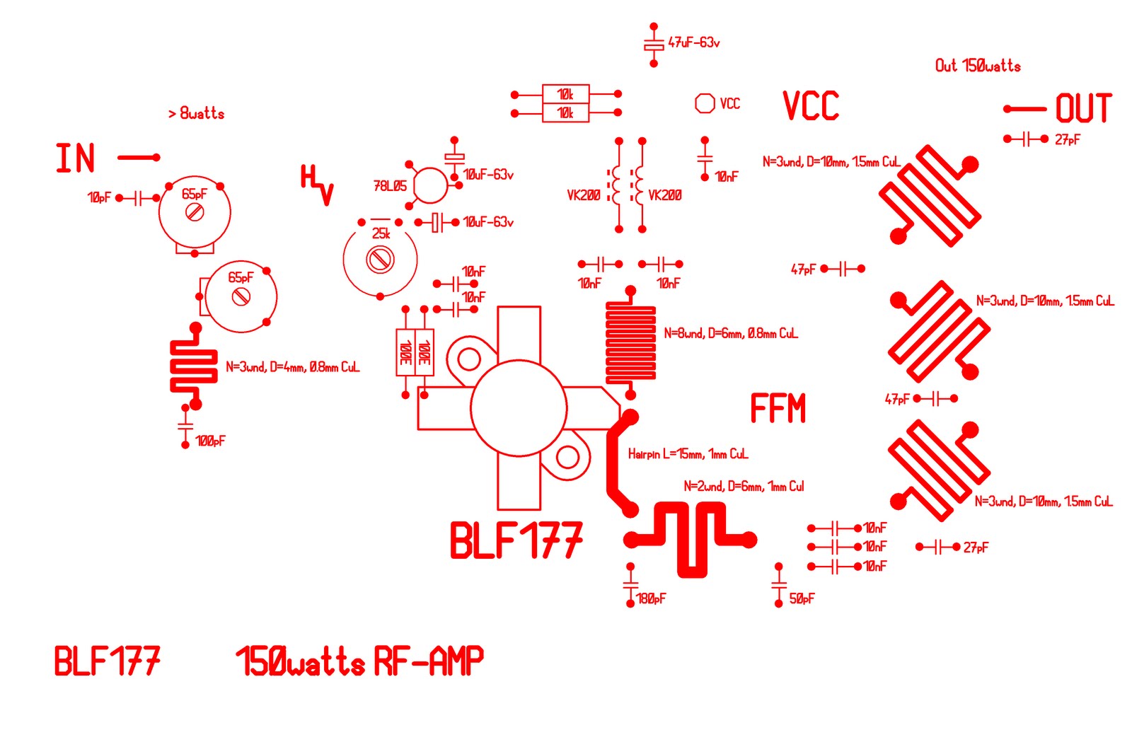 portal elektro: 150 Watts BLF177 FM broadcast (87,5-108MHz) RF ...