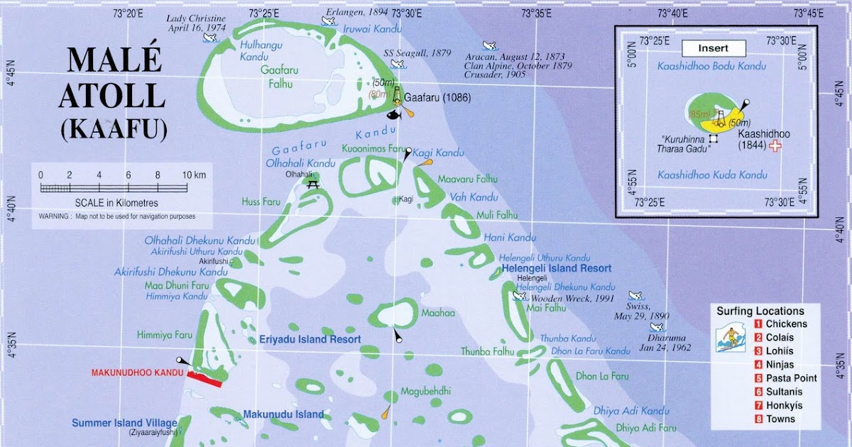  Maps of Maldives Map 9, North Kaafu Atoll