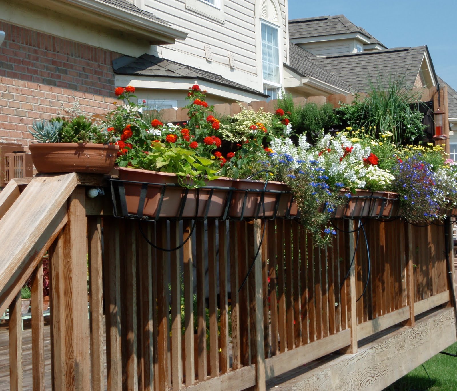 Planting around a deck