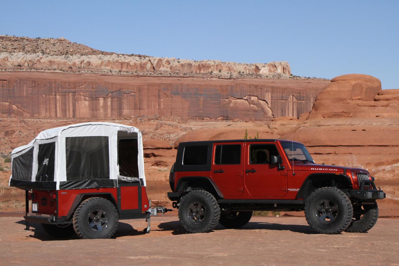 Jeep tent towing trailer wrangler #5