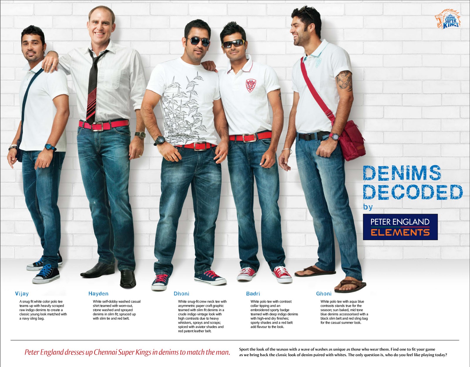 Krishnanand Kini FHM AD PETER ENGLAND CSK