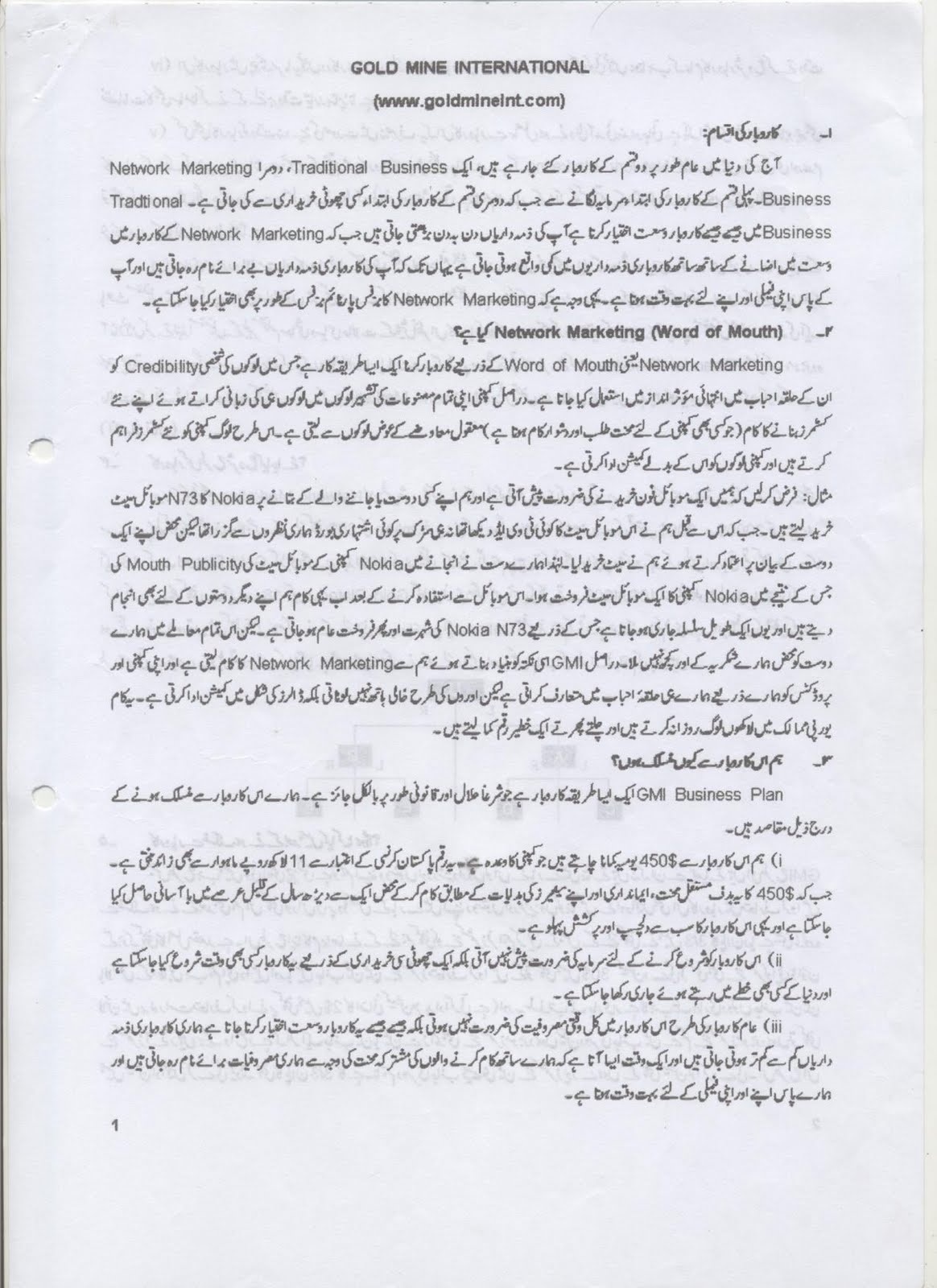 Network Marketing Business Presentation (Urdu)