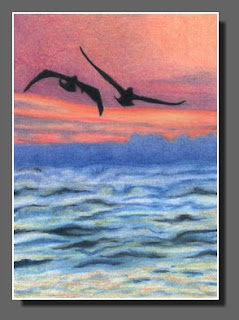 Silhouette Sky #29, Dee Overly, Colored Pencil
