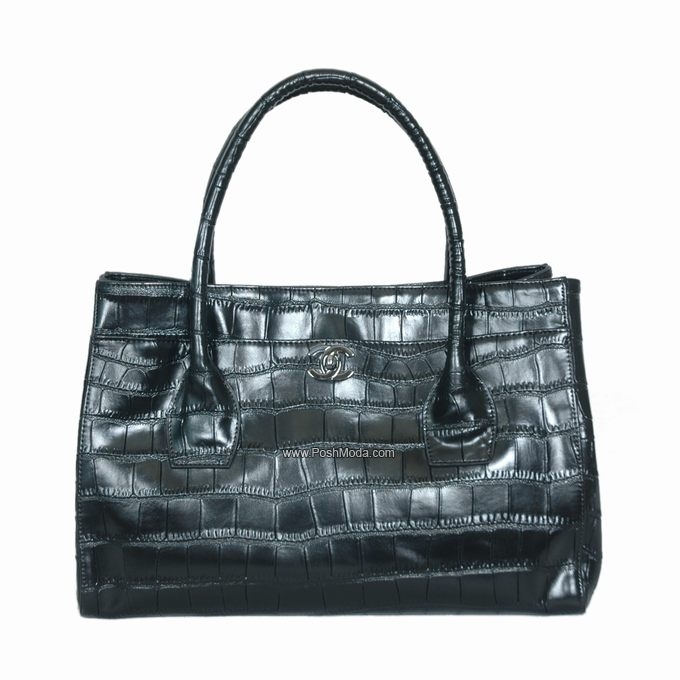 your chanel handbags: Chanel Croc Skin Tote