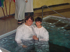 Deus me deu a benção de batizar o meu filho.