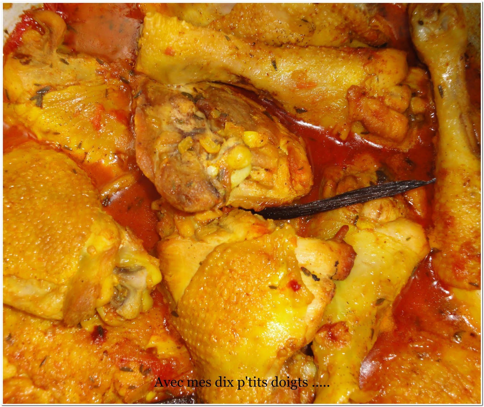 Avec mes dix p&amp;#39;tits doigts .....: CARRI DE POULET A LA VANILLE DE MARIA