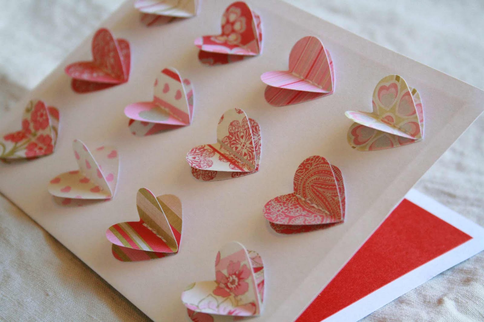 The Creative Place: DIY 3-D Heart Valentine Card