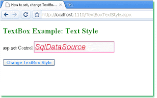 How to change TextBox font, text style in asp.net