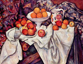 Bodegón con manzanas y naranjas