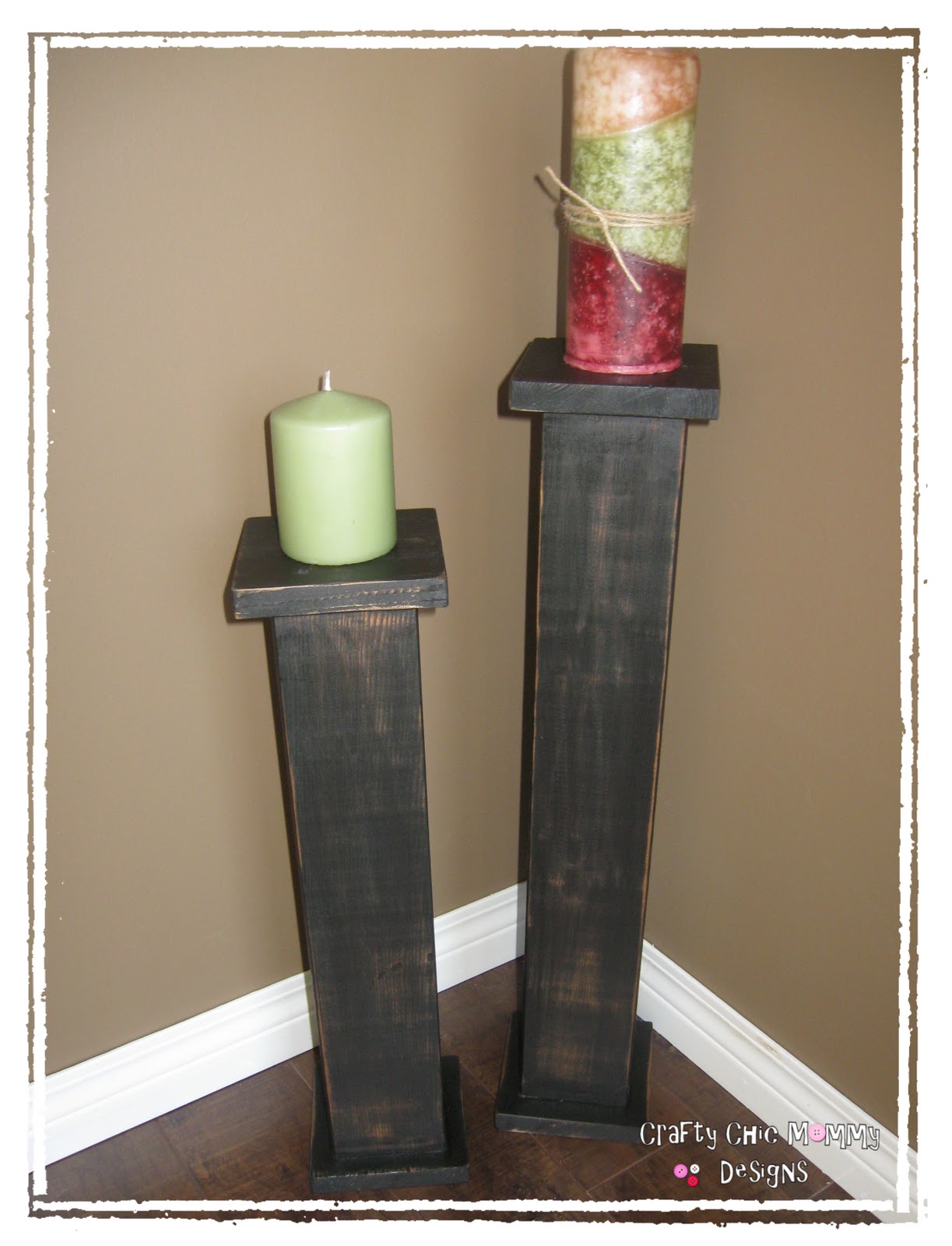 Crafty Chic Mommy DIY CANDLE STANDS