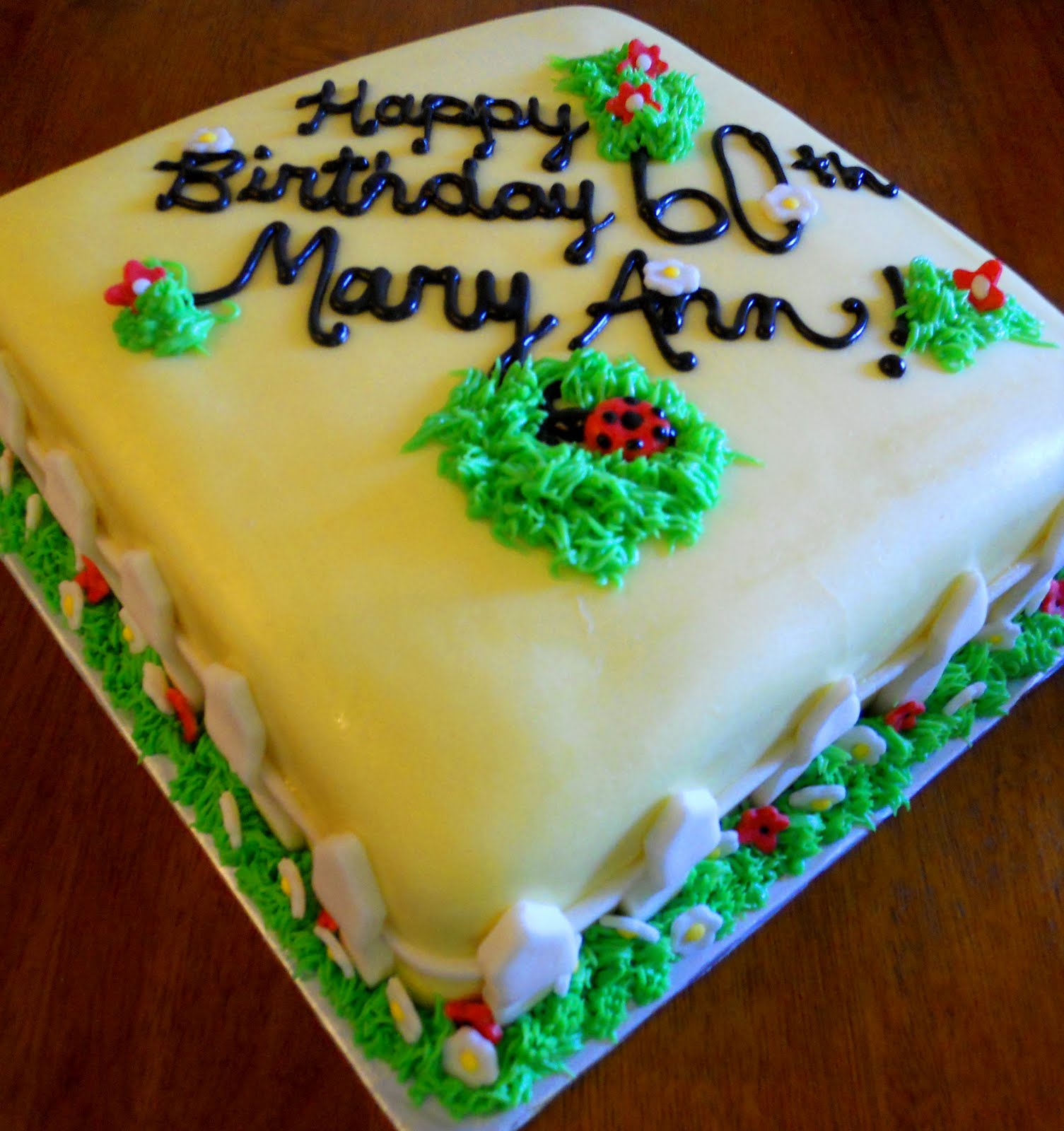 Homemade 60th Birthday Cake