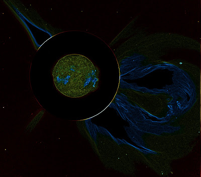 A coronal mass ejection in false color