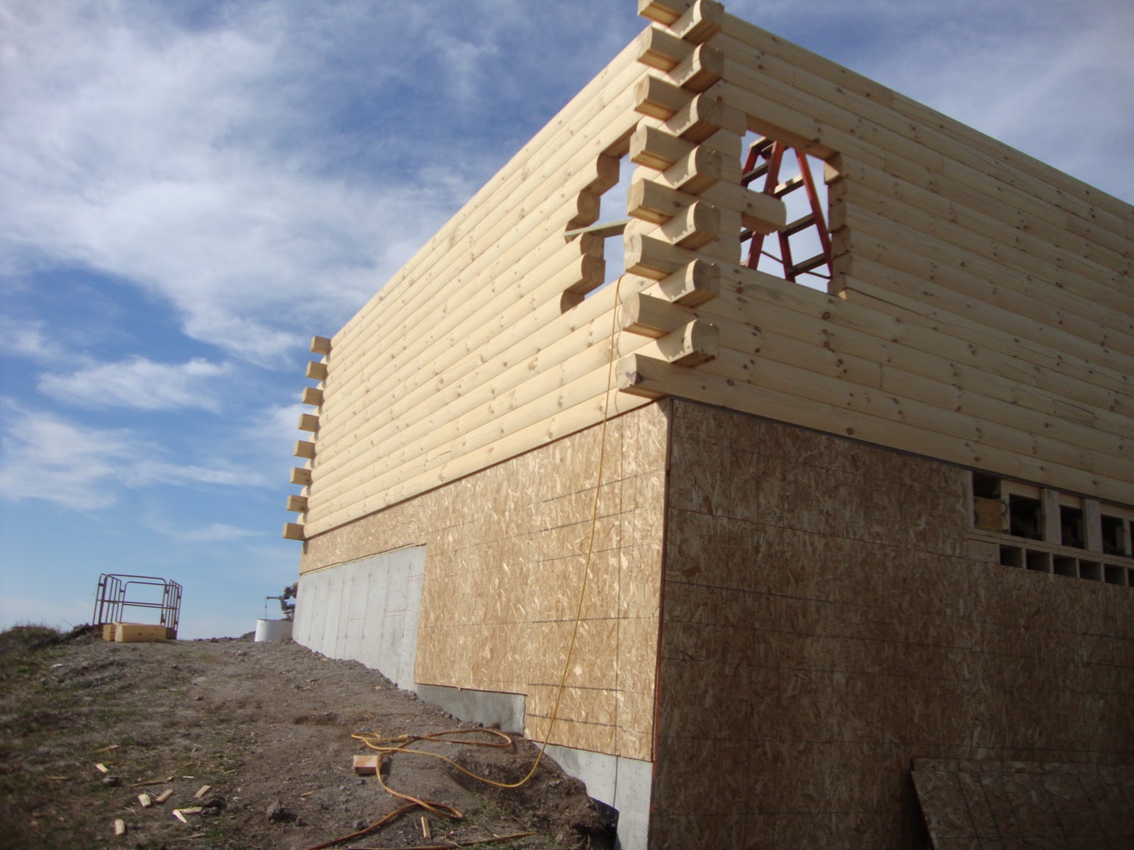 PATRIOT LOG HOME BUILDERS Up date on Mckay Hochstetler log home building process in North Dakota