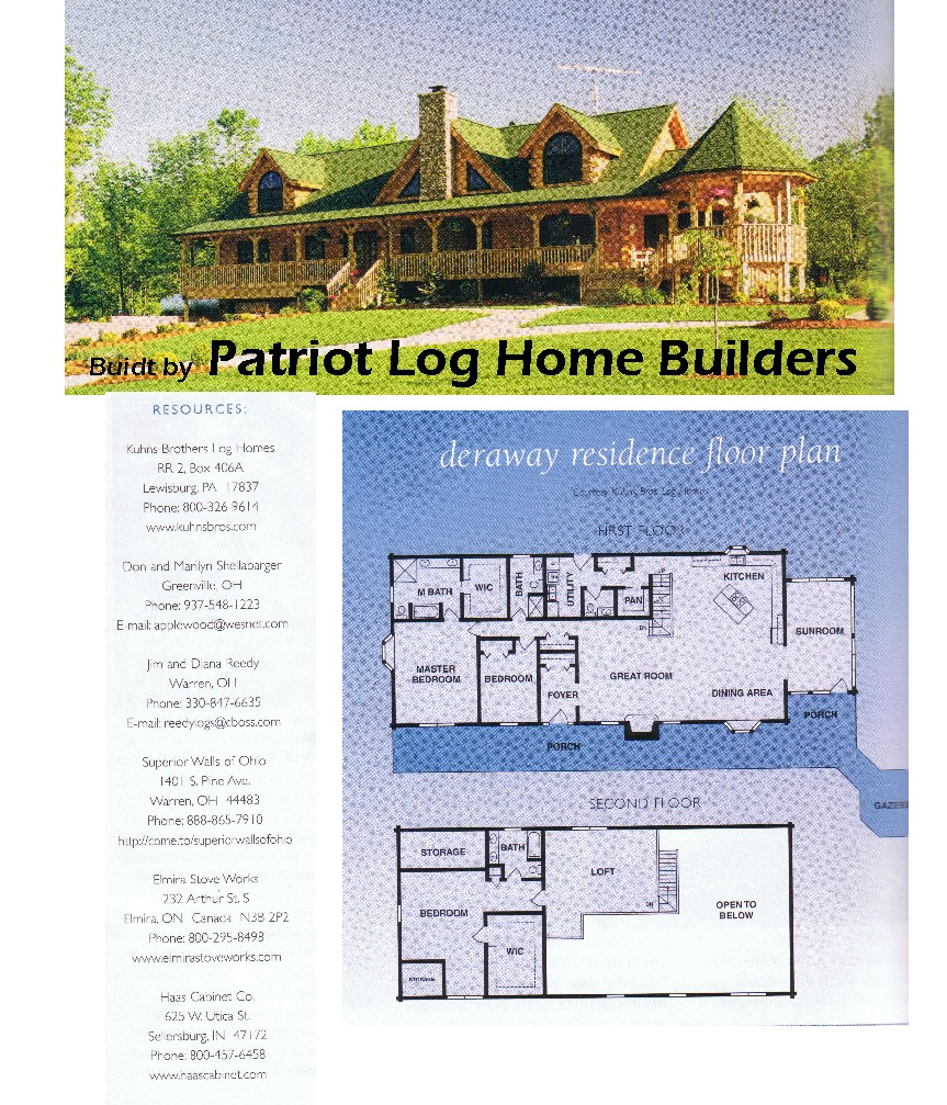 PATRIOT LOG HOME BUILDERS At Home In Ohio Magazine article from LOG
