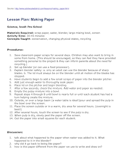 Preschool Is Fun Planning Activities: Make Paper