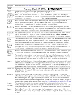 Preschool Is Fun Planning Activities: March 2009
