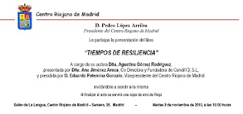 INVITACIÓN del CENTRO RIOJANO DE MADRID