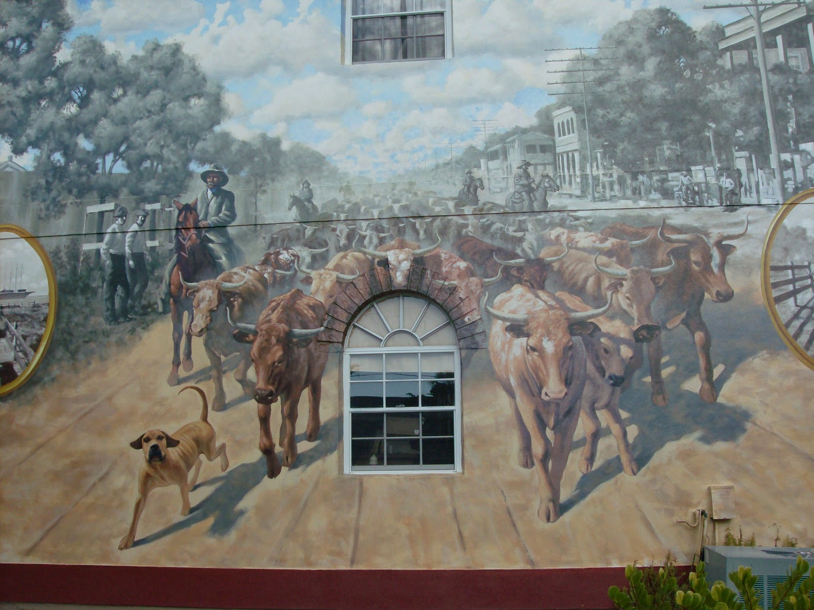 Livin' the Dream Punta Gorda Murals...CATTLE DRIVE DOWN MARION AVENUE