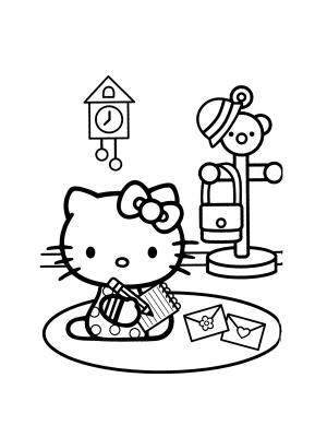 Biglietti Auguri Di Natale Hello Kitty.Disegni Da Colorare Di Hello Kitty Versione Natalizia