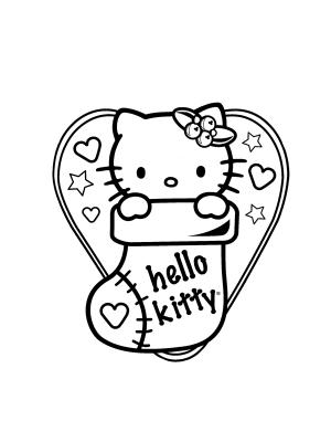 Disegni Di Natale Hello Kitty.Disegni Da Colorare Di Hello Kitty Versione Natalizia