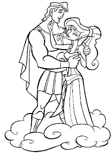 Hercules e la principessa da colorare