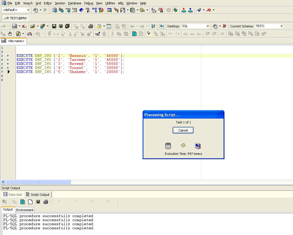 Oracle Procedures by examples