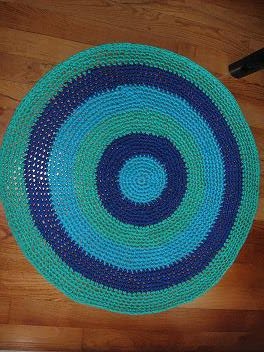 Alfombra turquesa,azul y verde