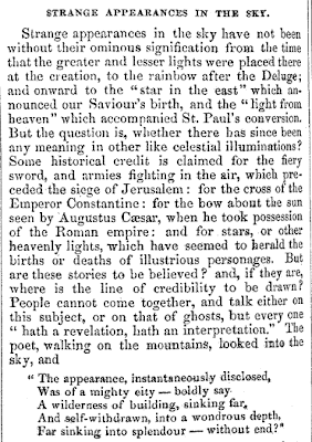 Strange Apearances in The Sky - Notes & Queries - 4-19-1851