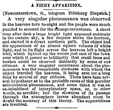 A Fiery Apparition - Brooklyn Eagle 6-1-1884