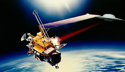 Flying Saucer attacking Satellite