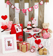 pink and red valentine's day 600 × 45087kjpg (sweet heart valentine kids party red brown printables supplies dessert table cupcakes)
