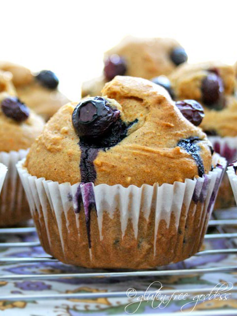 Gluten free blueberry corn muffins by Karina
