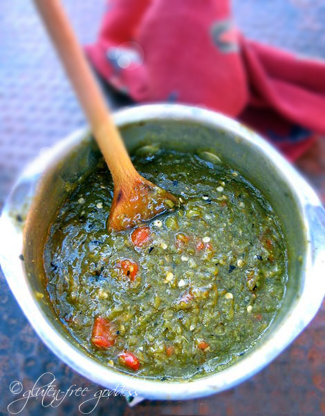 Gluten-Free Goddess Recipes: How To Make Roasted Green Chile Sauce