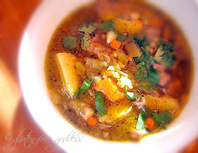 New Mexican Stew with turkey, green chiles, and lime #glutenfree