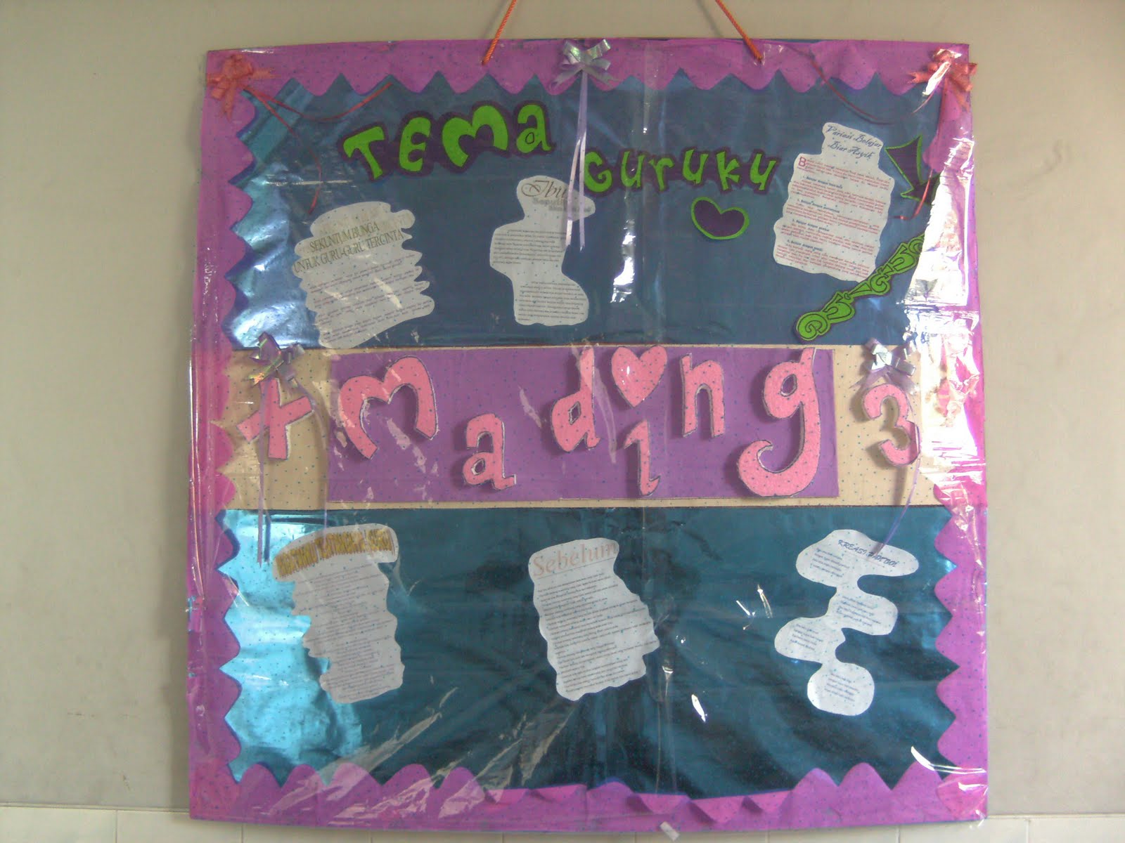 Mading Kelas 1 SMA AlIrsyad Tegal