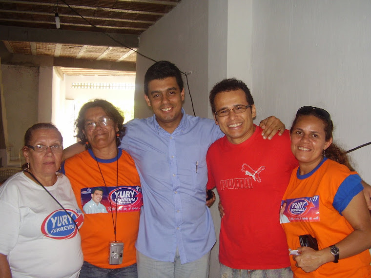YURY FERREIRA AO LADO DE ALMIR ROCHE EM CAMPANHA PARA VEREADOR DO RECIFE 2008.