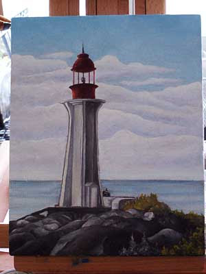 lighthouse oil painting