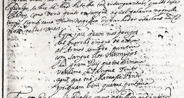 Versos sobre a origem da família Pinto