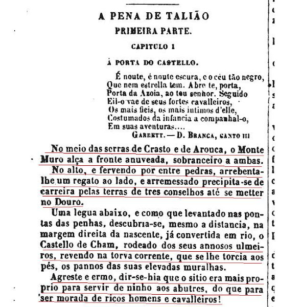 Descrição da Torre de Chã, 1856