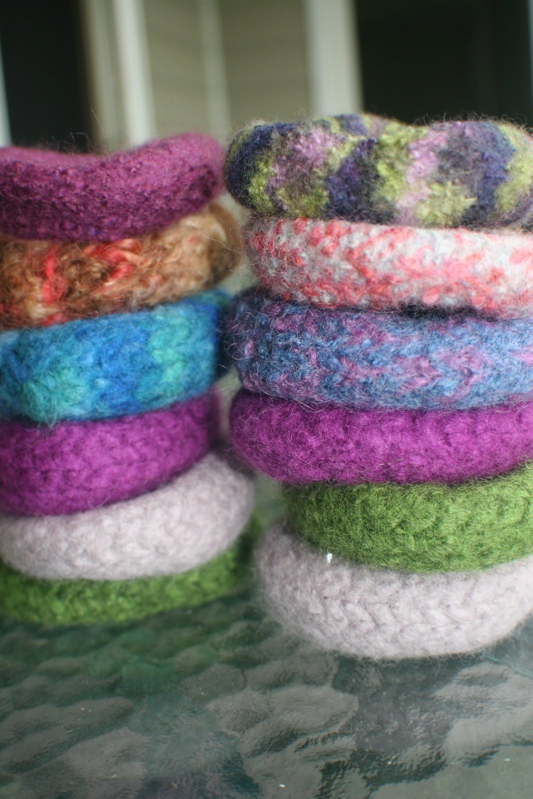 Lived in Life...living Creatively Felted Wool Bangle Bracelets