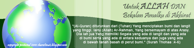 Untuk Allah dan Bekalan Amalku di Akhirat