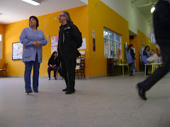 Pesce con la directora del jardín