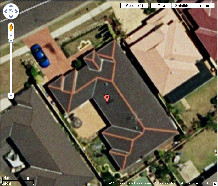 our house as seen from google map satellite