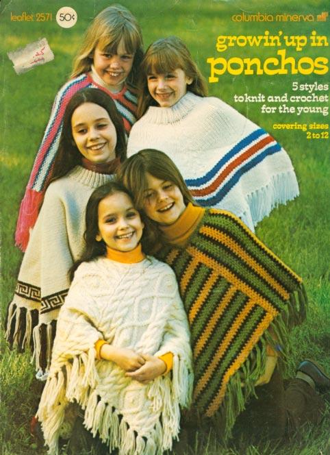 ChildвЂ™s Crochet poncho Materials One 7-8 mm [size K101/2-P